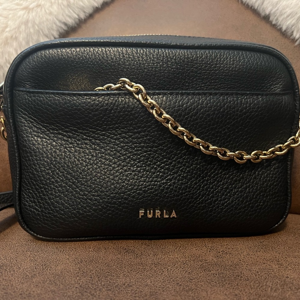 Furla Aster mini crossbody purse black